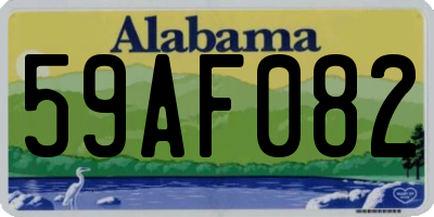AL license plate 59AF082