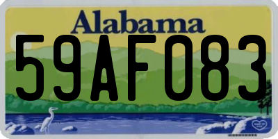 AL license plate 59AF083
