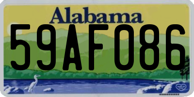 AL license plate 59AF086