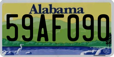 AL license plate 59AF090
