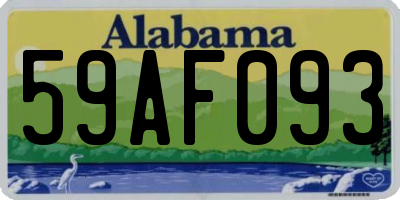 AL license plate 59AF093