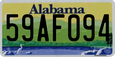 AL license plate 59AF094