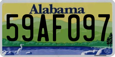 AL license plate 59AF097