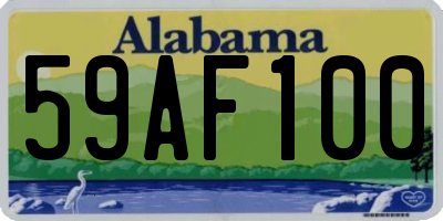 AL license plate 59AF100