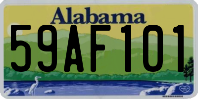 AL license plate 59AF101