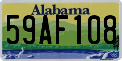 AL license plate 59AF108
