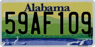 AL license plate 59AF109
