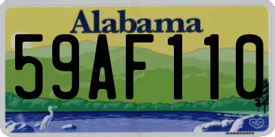 AL license plate 59AF110