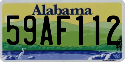 AL license plate 59AF112