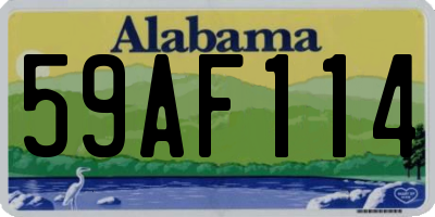 AL license plate 59AF114