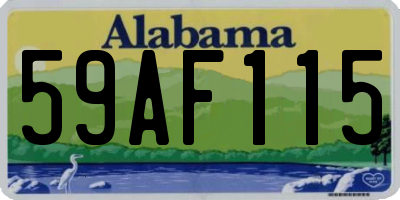 AL license plate 59AF115