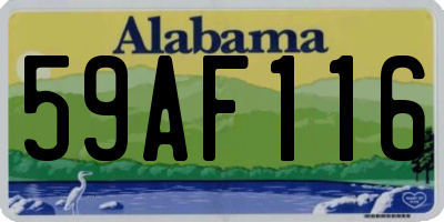 AL license plate 59AF116