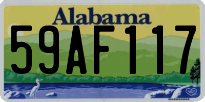 AL license plate 59AF117