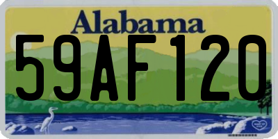 AL license plate 59AF120