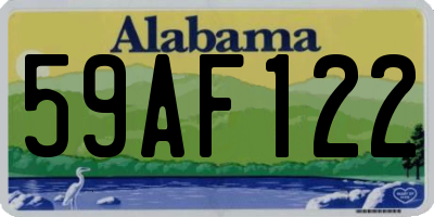 AL license plate 59AF122