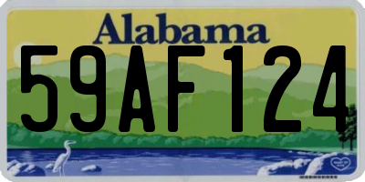 AL license plate 59AF124