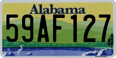 AL license plate 59AF127