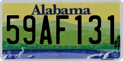 AL license plate 59AF131