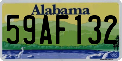 AL license plate 59AF132