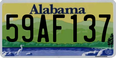 AL license plate 59AF137