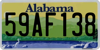 AL license plate 59AF138