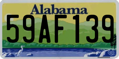 AL license plate 59AF139