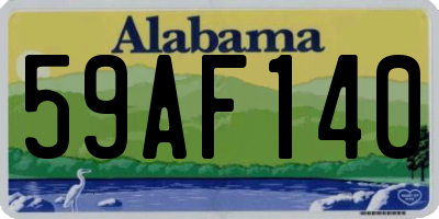 AL license plate 59AF140