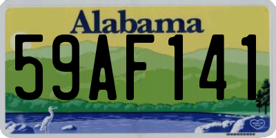 AL license plate 59AF141