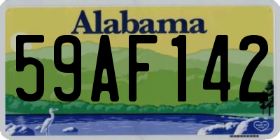 AL license plate 59AF142