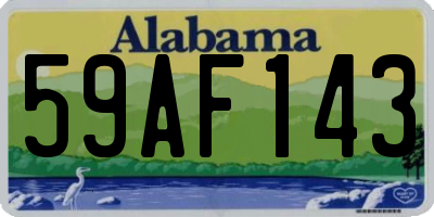 AL license plate 59AF143