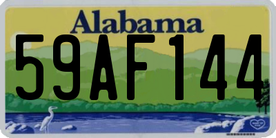 AL license plate 59AF144