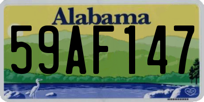AL license plate 59AF147