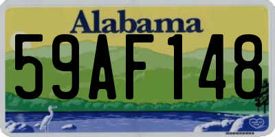AL license plate 59AF148