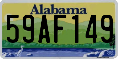 AL license plate 59AF149