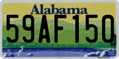 AL license plate 59AF150