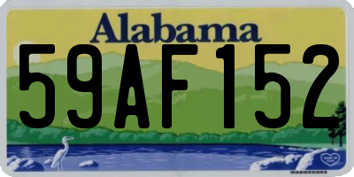 AL license plate 59AF152