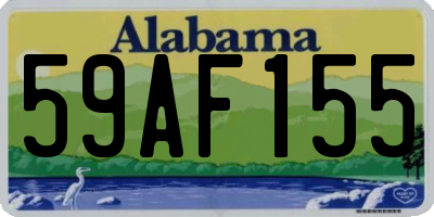 AL license plate 59AF155