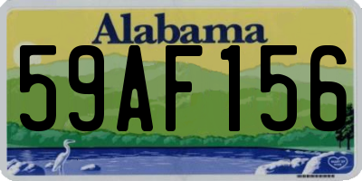 AL license plate 59AF156