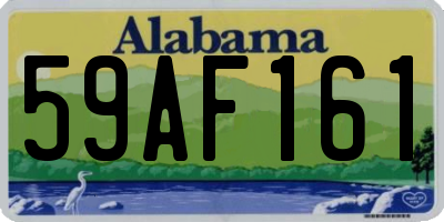 AL license plate 59AF161