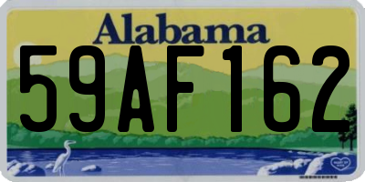 AL license plate 59AF162