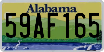 AL license plate 59AF165