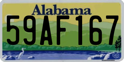 AL license plate 59AF167