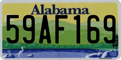 AL license plate 59AF169