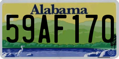 AL license plate 59AF170