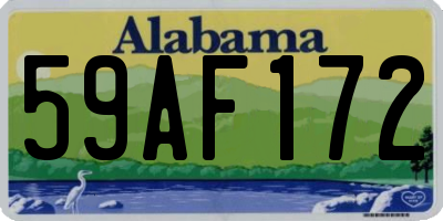 AL license plate 59AF172