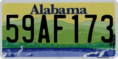 AL license plate 59AF173