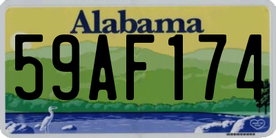 AL license plate 59AF174