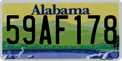 AL license plate 59AF178