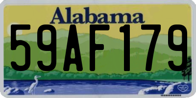 AL license plate 59AF179
