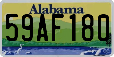 AL license plate 59AF180